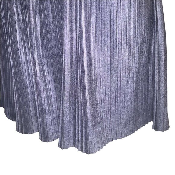 Zara Girl's Size 10 (140) Mini Skirt Accordion Fabric Gray Elastic Waist - Picture 4 of 5